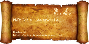 Módis Levendula névjegykártya
